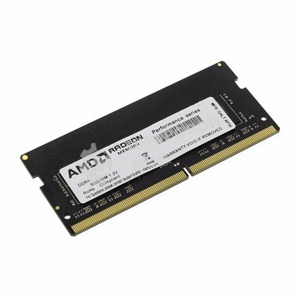 Оперативная память AMD Radeon R9, DDR4, 4GB (1x4GB), 3200 MHz, CL22, без радиатора, SO-DIMM, OEM