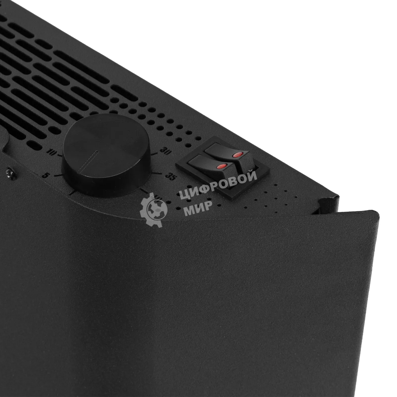 Конвектор электрический Denzel XCE-1000B черный, 1000 Вт, 15 м2, термостат