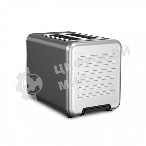 Тостер BQ T4002, 850 Вт, 7 степеней поджаривания, стальной/черный