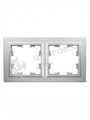 Рамка 2-местная IEK BRITE РУ-2-БрА (BR-M22-K47) алюминий