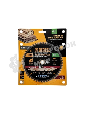 Пильный диск по дереву Denzel ф185 х 20 мм, 48 зубьев, тонкий 733337