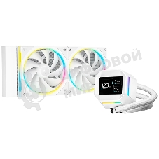 Система жидкостного охлаждения Deepcool LM240 WH ARGB Soc-AM5/AM4/1200/1700/1851 белый 4-pin 19-36dB Al LCD 220W 1404gr Ret (R-LM240-WHDMMC-1)