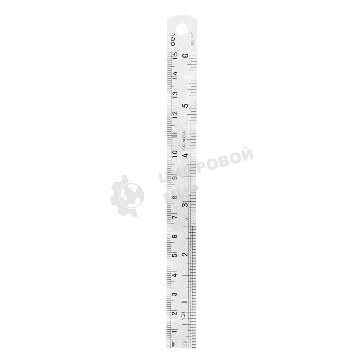 Линейка стальная Deli DL8015Y 150мм нержавеющая сталь
