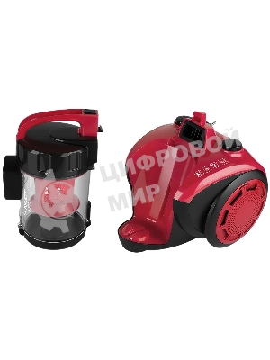 Пылесос Scarlett SC-VC80C11 красный/черный, 320/1500 Вт, уборка сухая, пылесборник контейнер 1.5 л
