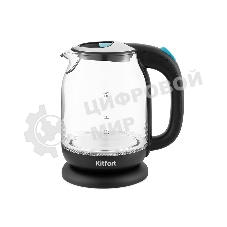 Чайник электрический Kitfort КТ-654-1 1.7л. 2200Вт голубой (корпус: стекло)