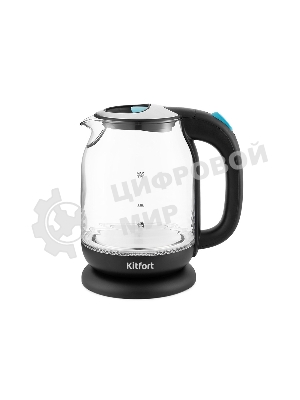 Чайник электрический Kitfort КТ-654-1 1.7л. 2200Вт голубой (корпус: стекло)
