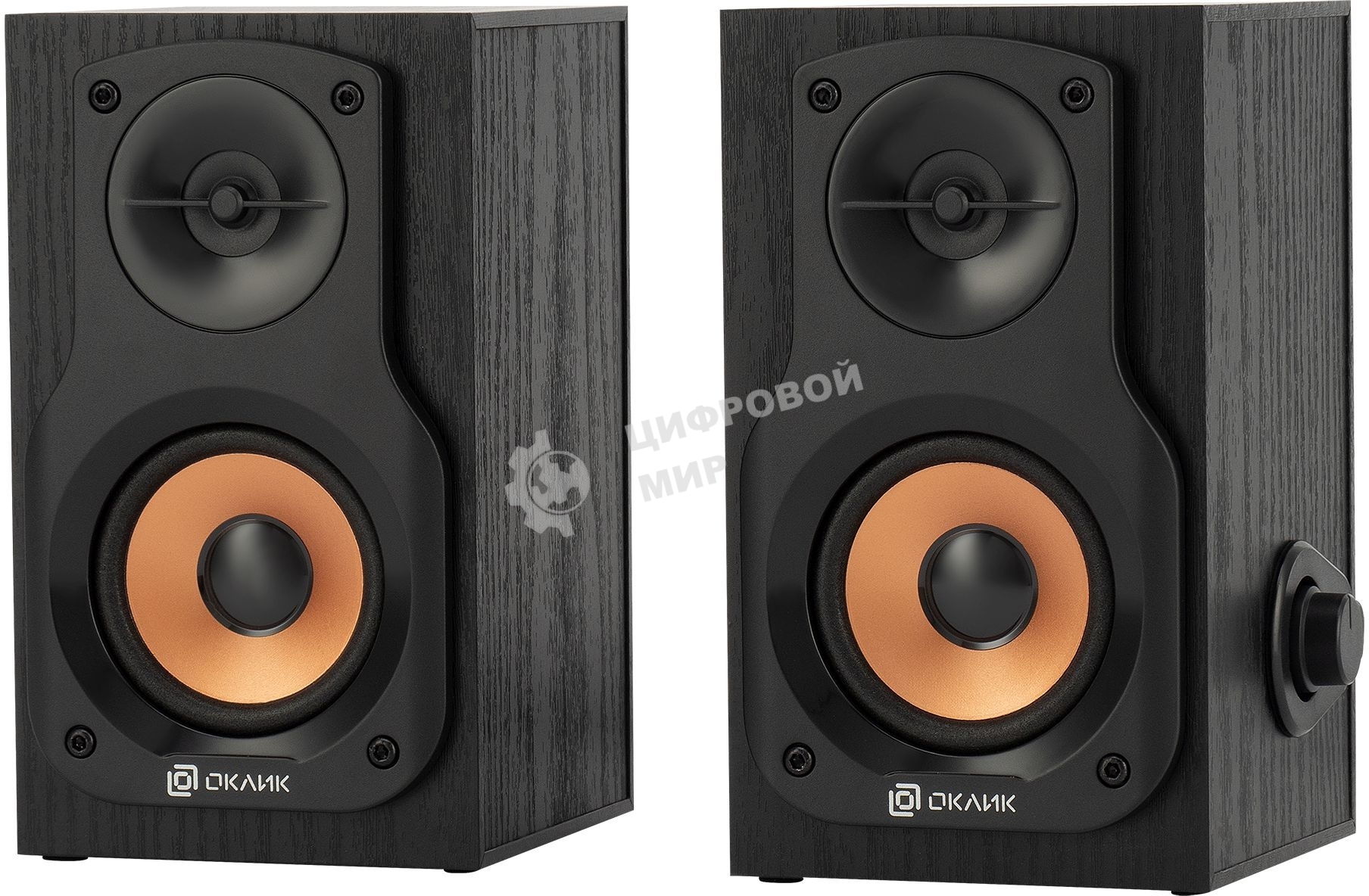 Акустическая система Oklick OK-162 2.0 темное дерево 8Вт