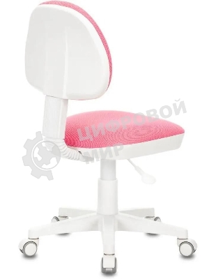 Кресло детское Бюрократ KD-3, на колесиках, ткань, розовый