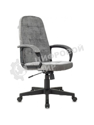 Кресло руководителя Бюрократ CH 002 Fabric Light-19 серый, крестов. пластик
