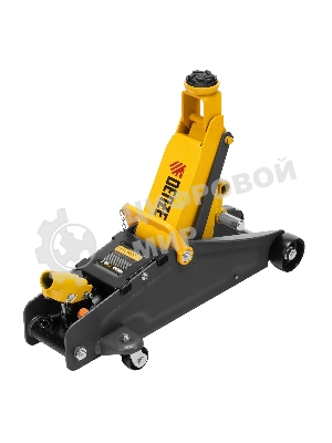 Домкрат гидравлический подкатной с фиксатором Denzel 2,8 т, 135-385 мм