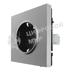 Розетка 1-мест. LEZARD с/з ПБТ СП ZIMA IP20 16А безвинт. зажим серый матовый 704-7488-122BQC