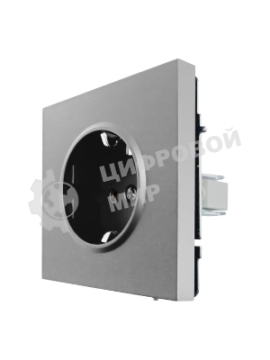 Розетка 1-мест. LEZARD с/з ПБТ СП ZIMA IP20 16А безвинт. зажим серый матовый 704-7488-122BQC