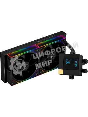 Система жидкостного охлаждения Thermalright Core Matrix 240 Vision (240мм, LED, Black, ARGB/Fans: 2x120мм, 68.9CFM, 28.2dBA, 2000RPM/Pump height 64.4мм, Rad thickness 27мм/S: 1700, 1200, 1851, 115X, AM5, AM4)