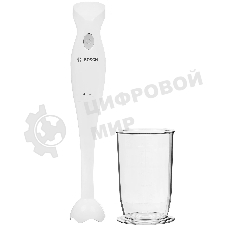 Блендер погружной Bosch MSM 6B150 белый, 300 Вт, 1 скорость, турбо