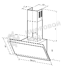 Вытяжка наклонная LEX Furia 600 черная, 59.5 см, 1050 куб. м/ч, 50 дБ