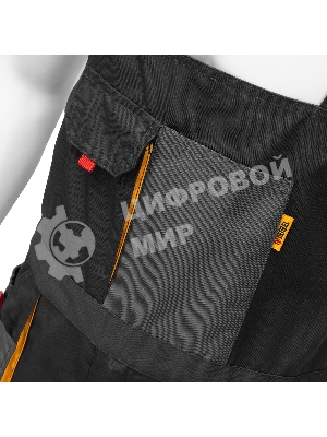 Полукомбинезон профессиональный рабочий Denzel 65% полиэстер 35% хлопок, XXL