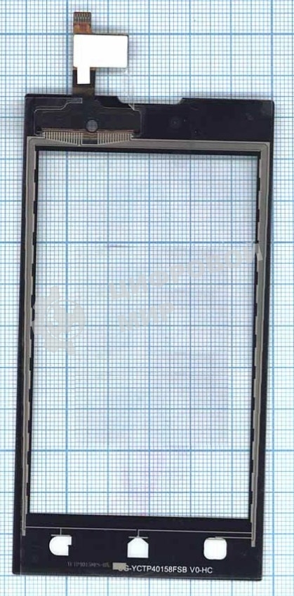 Сенсорное стекло (тачскрин) для ZTE V815W v2, черное