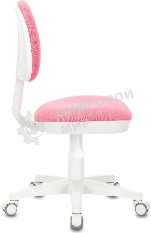 Кресло детское Бюрократ KD-3, на колесиках, ткань, розовый