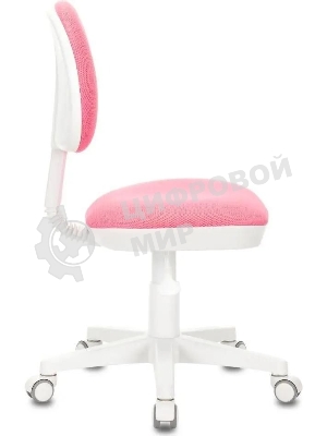 Кресло детское Бюрократ KD-3, на колесиках, ткань, розовый