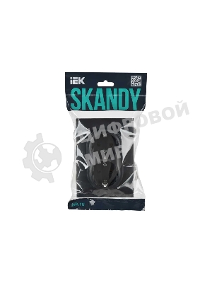 Розетка 2-местная IEK SKANDY SK-R08G (SK-R21-16-K53-F) с заземлением, без защитных шторок 16А в сборе, графит
