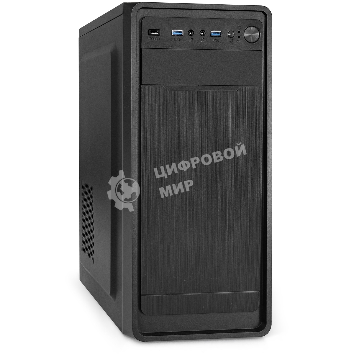 Компьютерный корпус Miditower ExeGate XP-332UC-UNS450 (ATX, БП UNS450 с вент. 12см, 2хUSB 3.0/1хTypeC, аудио, черный)