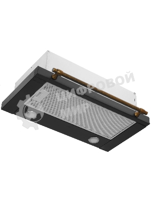 Вытяжка встраиваемая Korting KHP 6617 RN черный/бронзовый, 60 см, 650 куб. м/ч, 58 дБ