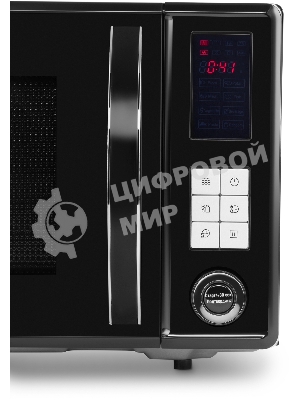 Микроволновая печь Hyundai HYM-D3009 черный, 23 л, 800 Вт, переключатели - кнопки, поворотный механизм