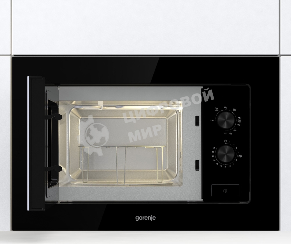 Микроволновая печь Gorenje BM201EG1BG 20 л, 800 Вт, черный (встраиваемая)