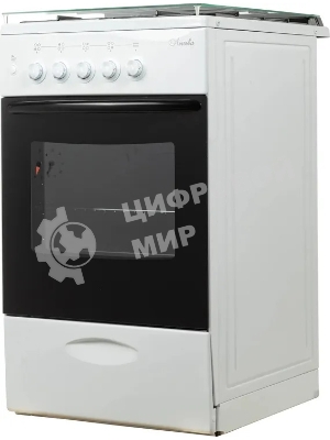 Плита газовая Лысьва ГП 400 МС СТ-2у белый, стеклянная крышка, конфорок 4 газовых, духовка 57 л, 50 см x 84 см x 60 см