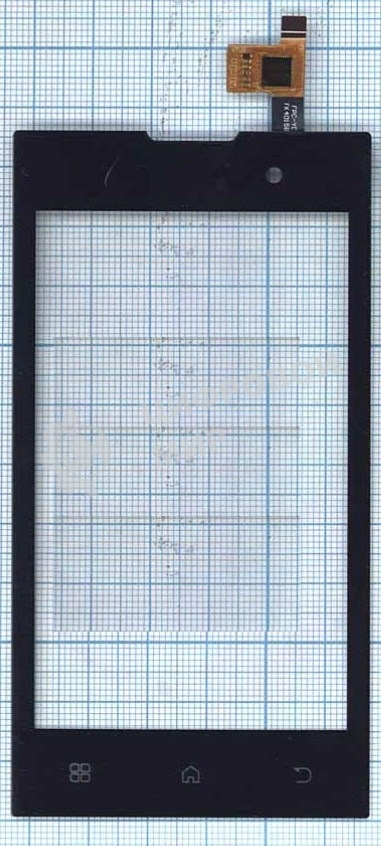 Сенсорное стекло (тачскрин) для ZTE V815W v2, черное