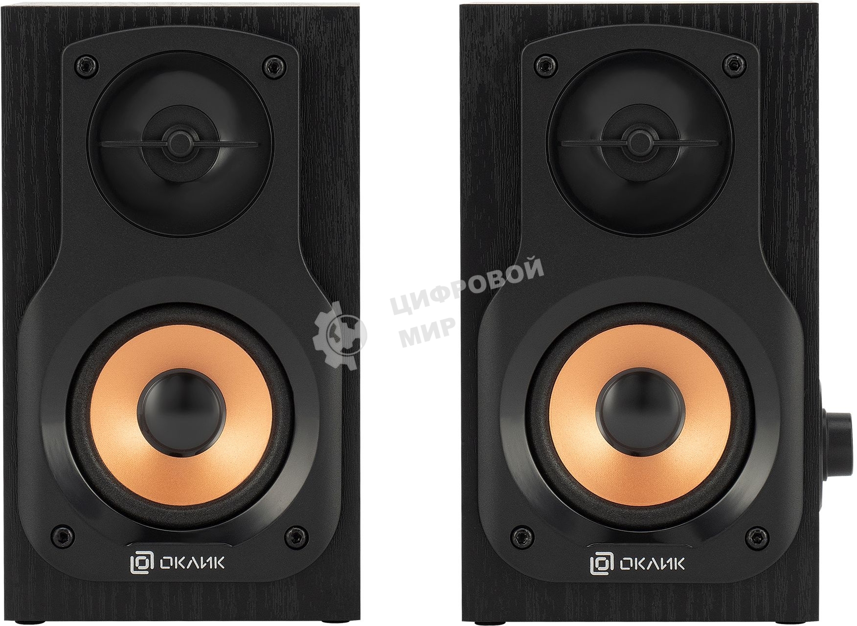 Акустическая система Oklick OK-162 2.0 темное дерево 8Вт