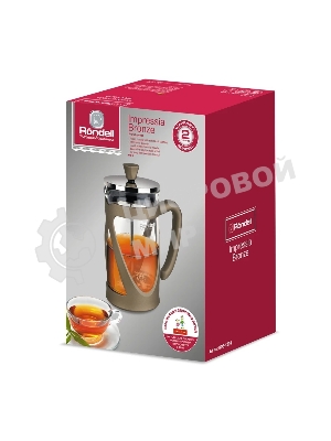 Френч-пресс Rondell Impressia Bronze RDS-1234, 0.6л, бронзовый