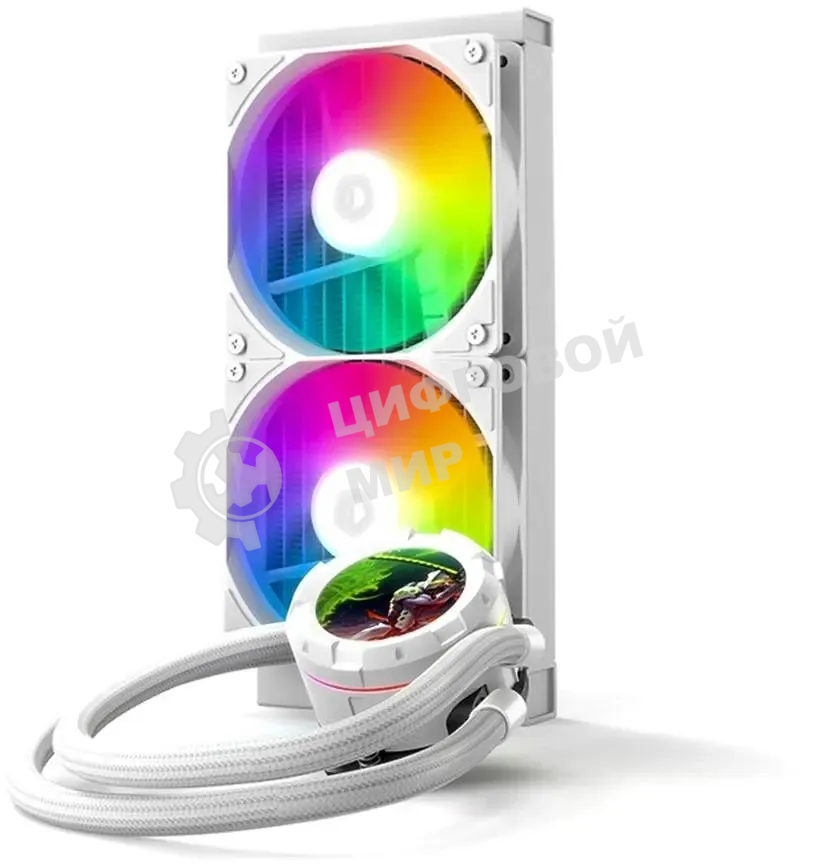 Система жидкостного охлаждения ID-Cooling SL240 XE ARGb белый 120мм алюминий+медь 1800rpm 30db 4-pin 300W
