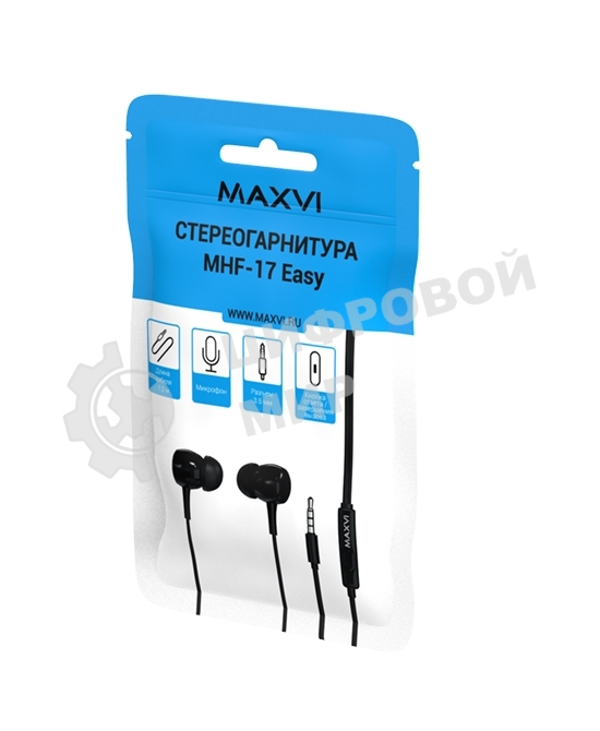 Стереогарнитура Maxvi MHF-17 Easy черный