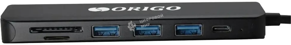USB-концентратор ORIGO USB-C, 3xUSB 3.0, 1xUSB-C/PD 3.0, 1xHDMI, слот SD/TF/microSD
