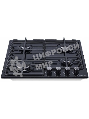 Газовая варочная панель Maunfeld EGHE.64.6CB/G, 4 конфорки, эмалированная сталь, черный