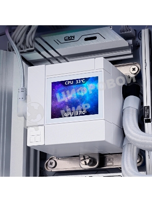 Система жидкостного охлаждения Thermalright Core Matrix 240 Vision (240мм, LED, White, ARGB/Fans: 2x120мм, 68.9CFM, 28.2dBA, 2000RPM/Pump height 64.4мм, Rad thickness 27мм/S: 1700, 1200, 1851, 115X, AM5, AM4)