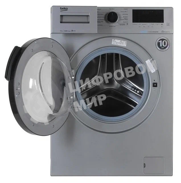 Стиральная машина Beko WSPE7H616S cеребристый, загрузка фронтальная 7,5 кг, 1200 об/мин., класс: А