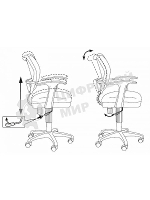 Кресло компьютерное Бюрократ CH-W797/PK/TW-13A TW-13A розовый, спинка сетка, сиденье розовый, колеса белый/розовый, пластик белый