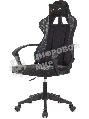 Кресло Zombie Carry черный/серый, экокожа, подголовник