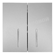 Выключатель 2-кл. с индик. СП ZIMA IP20 10А безвинт. зажим серый матовый LEZARD 704-7488-112QC