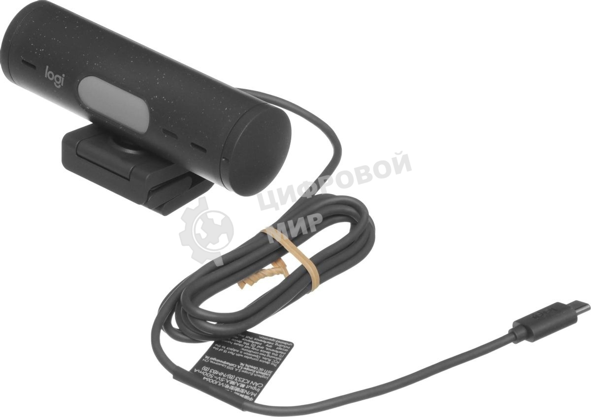 Веб-камера Logitech Brio 500 1920x1080, 30 кадр/с, USB Type-C, микрофон (2 шт, шумоподавление), автоматическая фокусировка, автоосвещение, универсальное крепление