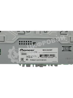 Автомагнитола Pioneer MVH-S325BT, 1 DIN, Bluetooth, USB Type-A, AUX, пульт ДУ, съёмная панель