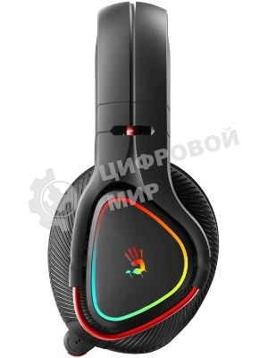 Гарнитура Bloody MR710 чёрный, беспроводная + проводная, Bluetooth, до 44 ч, подсветка