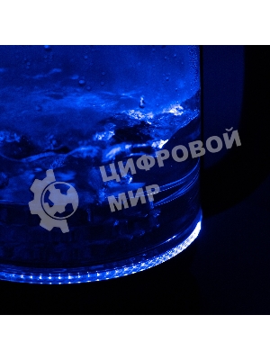 Чайник электрический Kitfort КТ-654-1 1.7л. 2200Вт голубой (корпус: стекло)