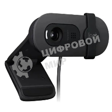 Веб-камера Logitech HD Webcam Brio 90 графитовый 2Mpix (1920x1080) USB 2.0 с микрофоном (960-001581)