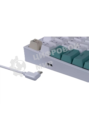 Клавиатура беспроводная Defender REDRAGON VEIGAR USB, Bluetooth/Радиоканал, бело-голубая