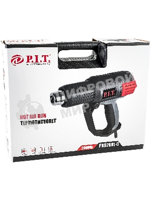 Технический фен P.I.T. PHG2001-C темп.350/550С черный