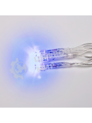Бахрома светодиодная Uniel 1,8м 48 светодиодов синий свет Провод прозрачный ULD-B1805-048/DTA BLUE IP20