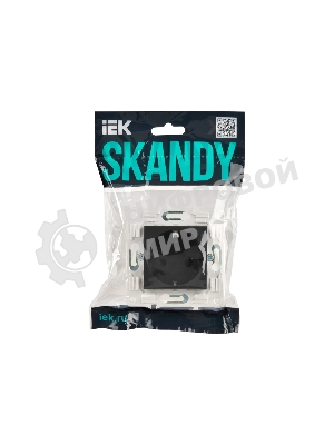 Розетка IEK SKANDY SK-R04G (SK-R14-16-K53) с заземлением, с защитными шторками 16А, графит